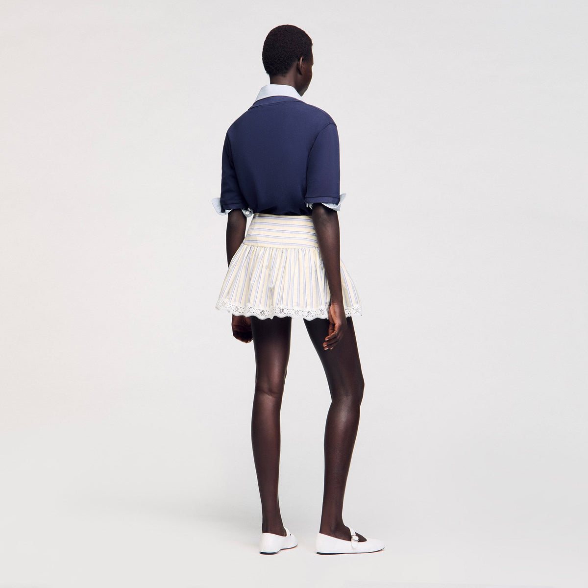 Sandro Striped skort