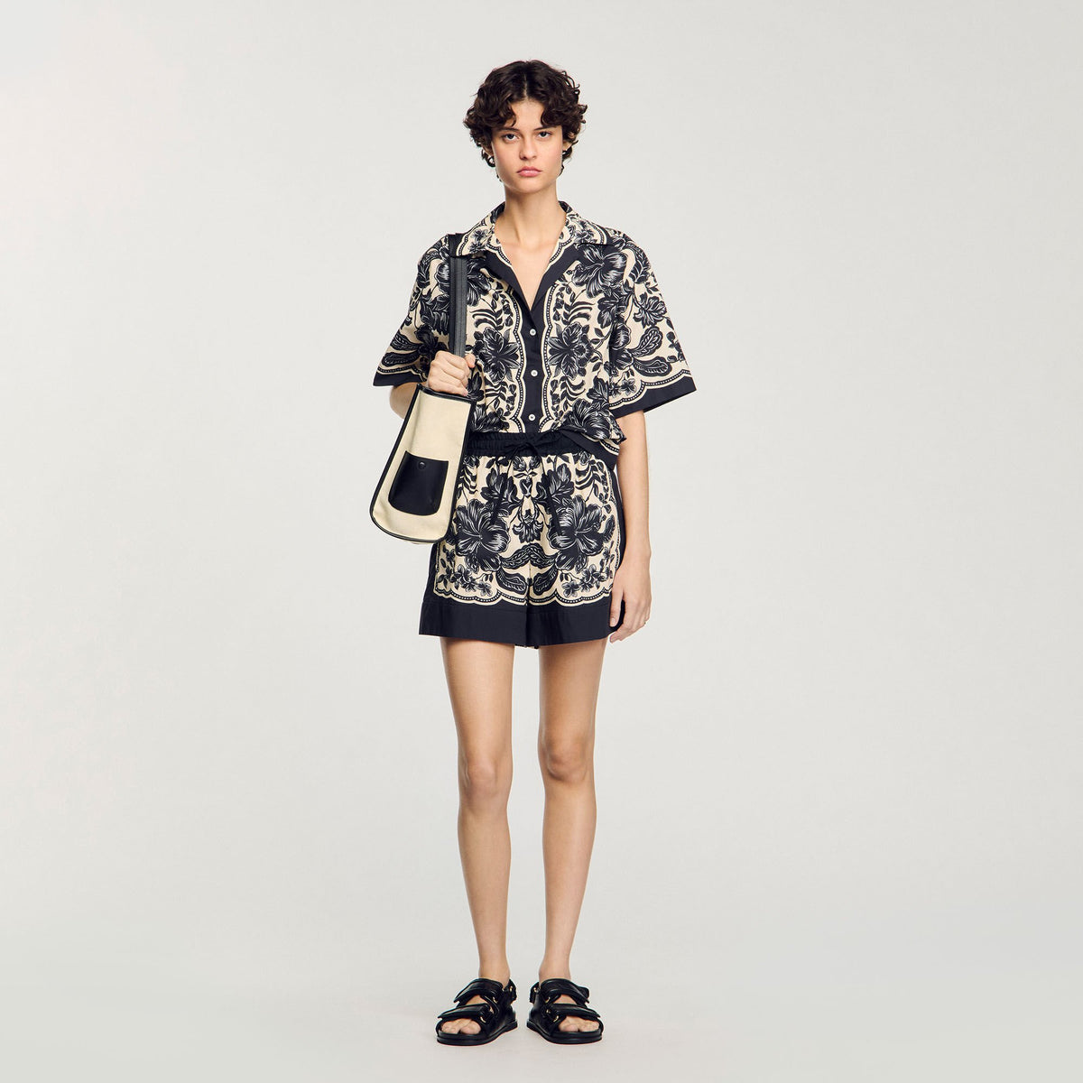 Sandro Floral print shorts