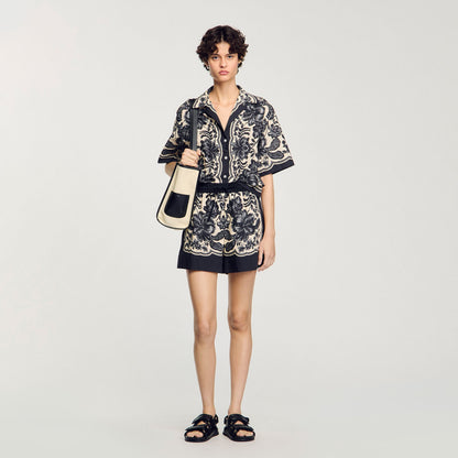 Sandro Floral print shorts