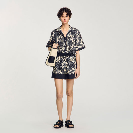 Sandro Floral print shorts