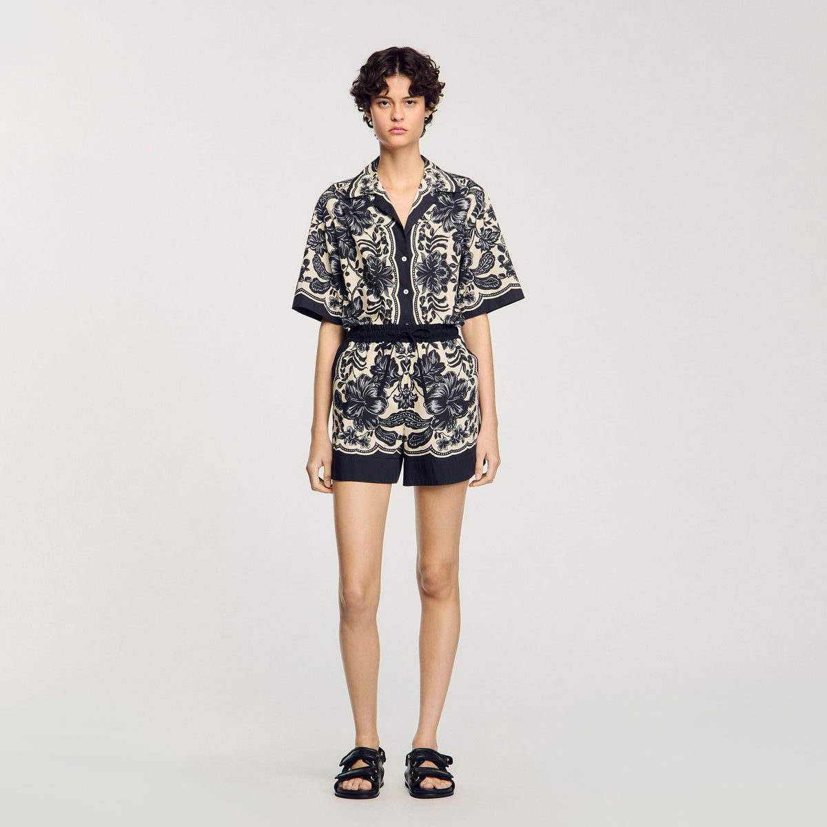 Sandro Floral print shorts
