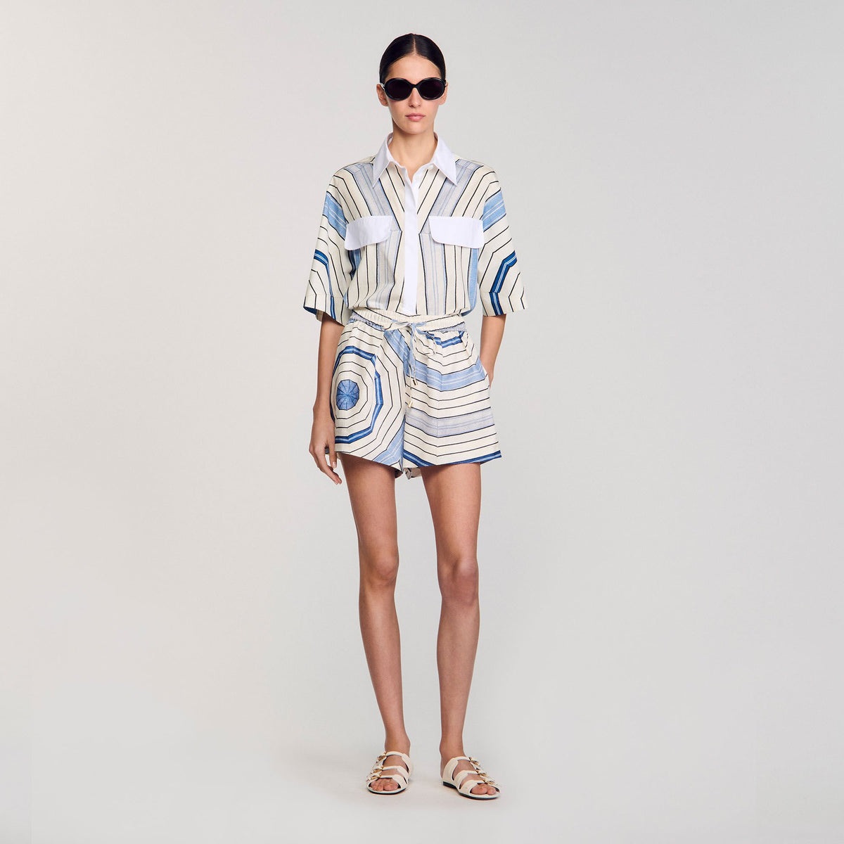 Sandro Spiral-motif shorts