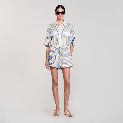 Sandro Spiral-motif shorts