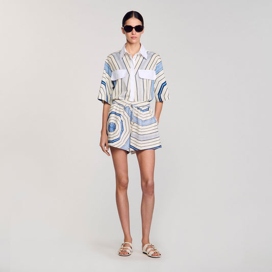 Sandro Spiral-motif shorts