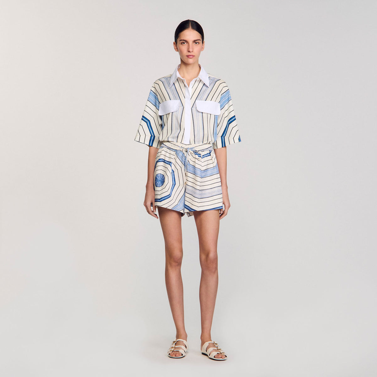 Sandro Spiral-motif shorts