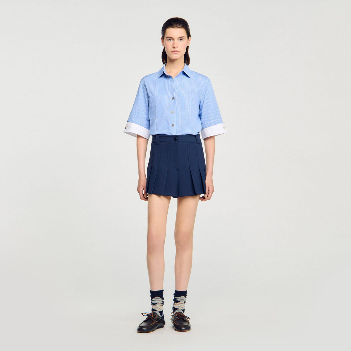 Sandro Tailored pleated shorts