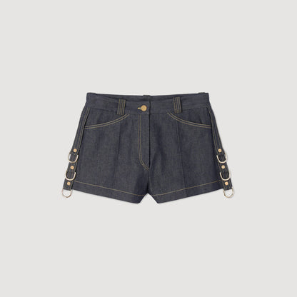 Sandro Denim belt loop shorts