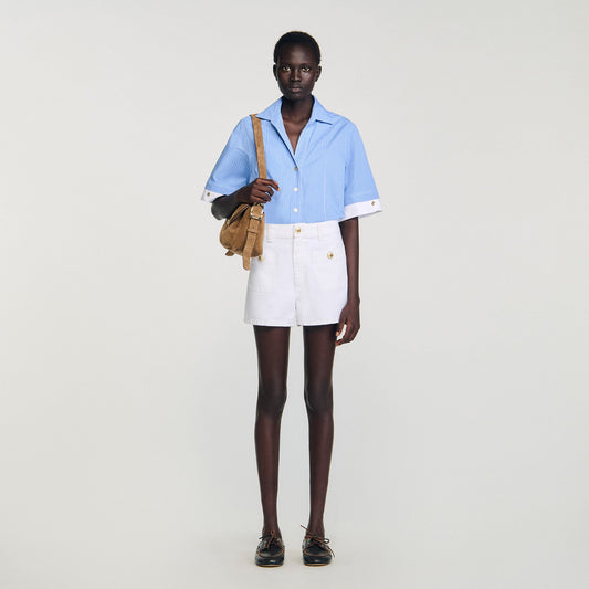 Sandro High waist denim shorts