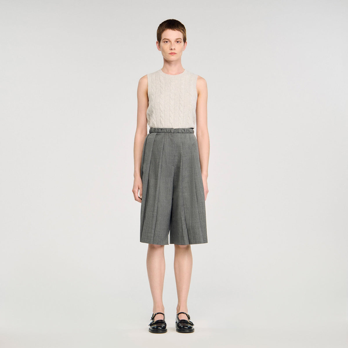 Sandro Pleated long shorts
