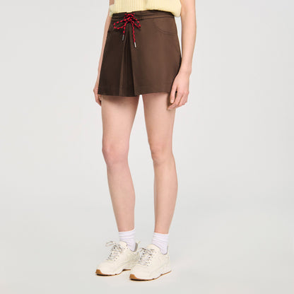 Sandro Drawstring pleated skort