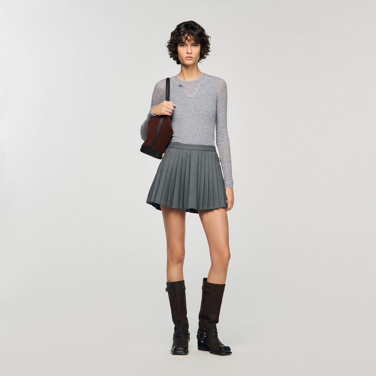 Sandro Pleated skort