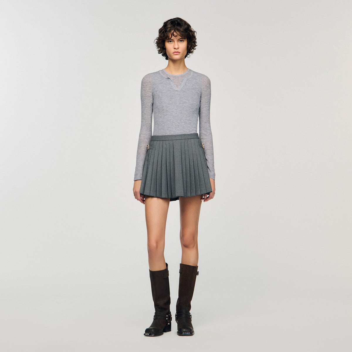 Sandro Pleated skort