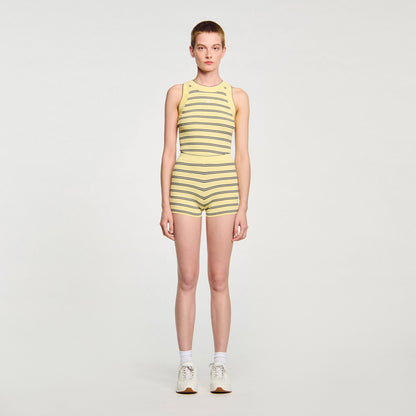 Sandro Striped knit shorts
