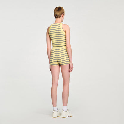 Sandro Striped knit shorts