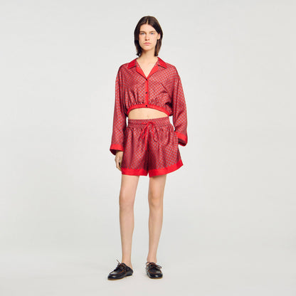 Sandro Scarf print shorts