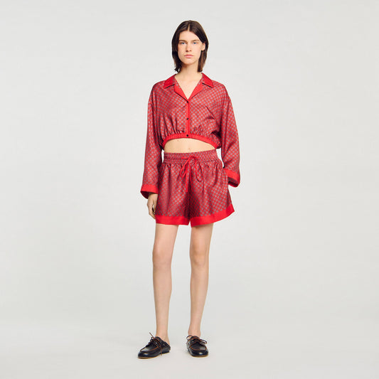 Sandro Scarf print shorts