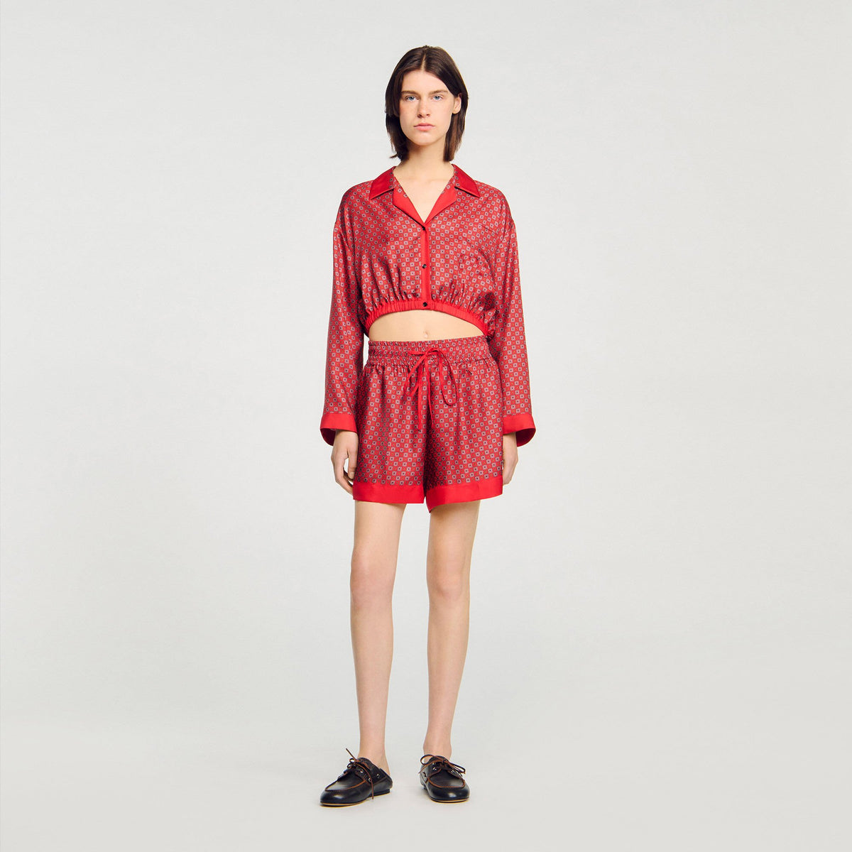 Sandro Scarf print shorts