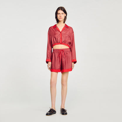 Sandro Scarf print shorts