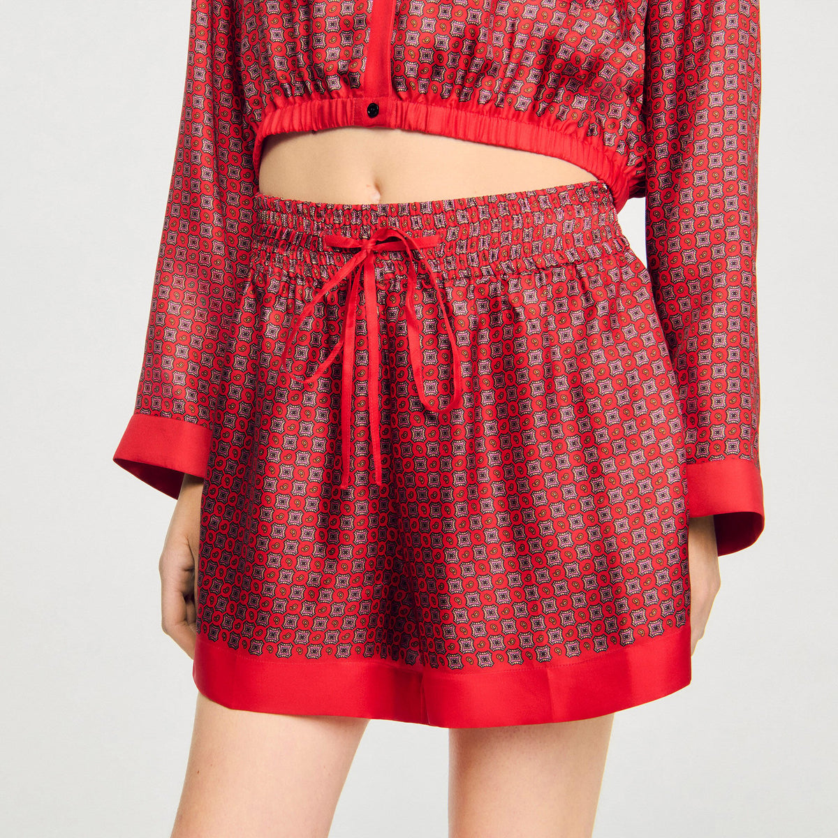 Sandro Scarf print shorts