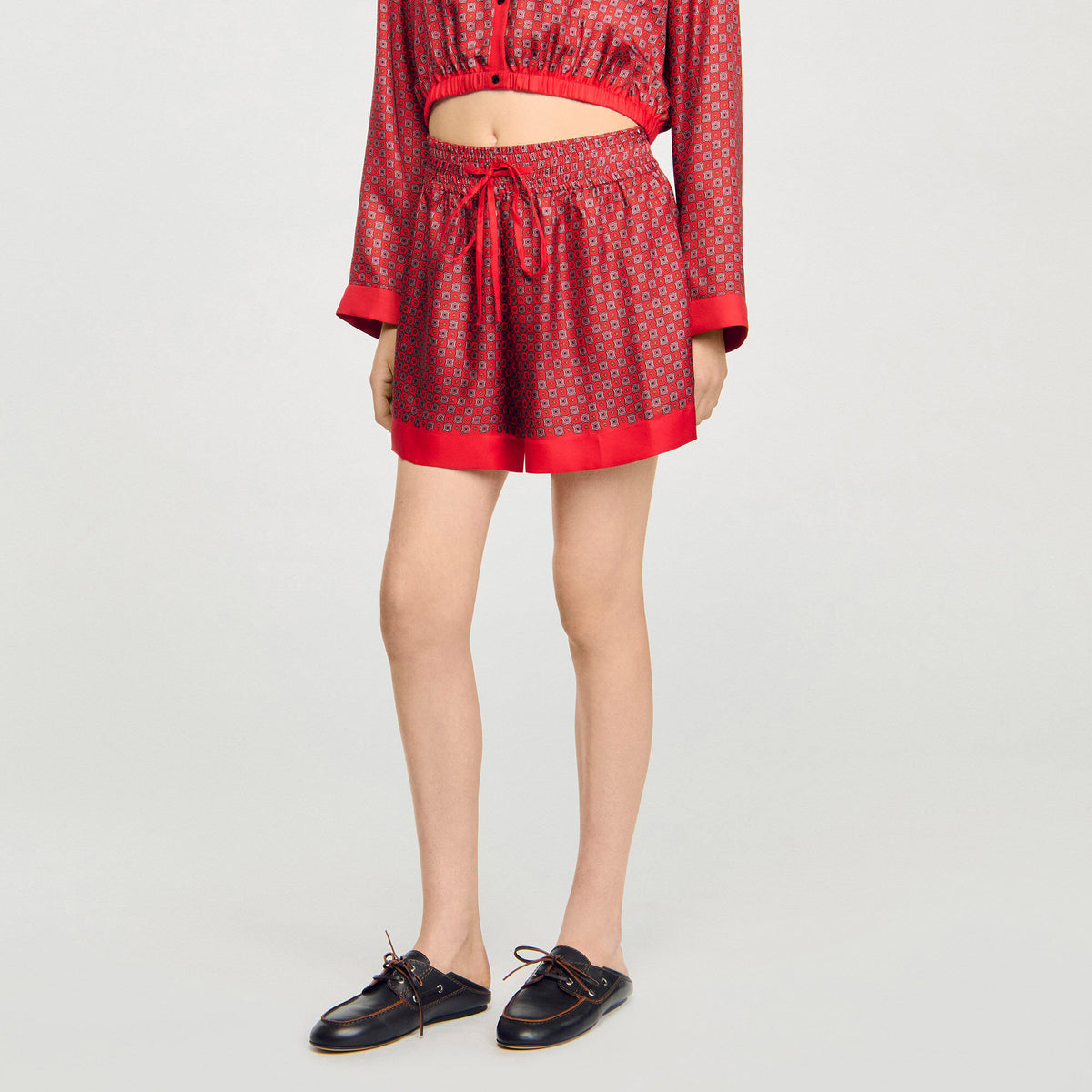 Sandro Scarf print shorts