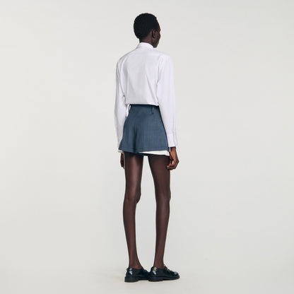 Sandro Striped layered shorts
