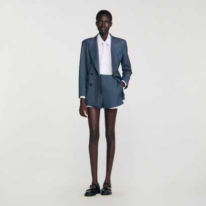 Sandro Striped layered shorts