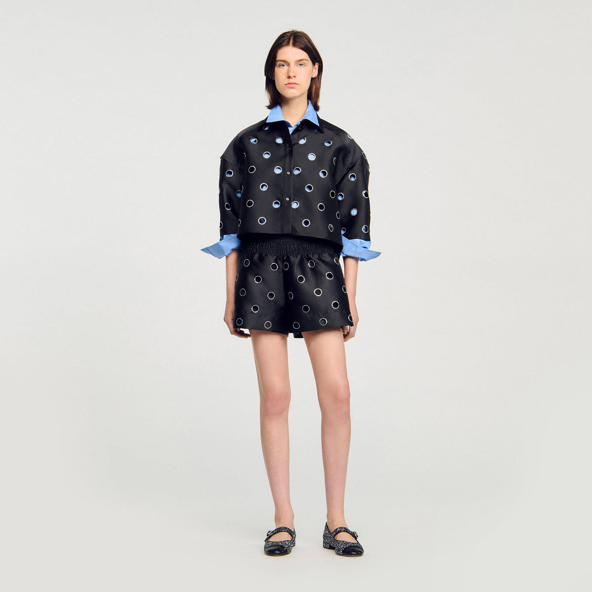 Sandro Rhinestone shorts
