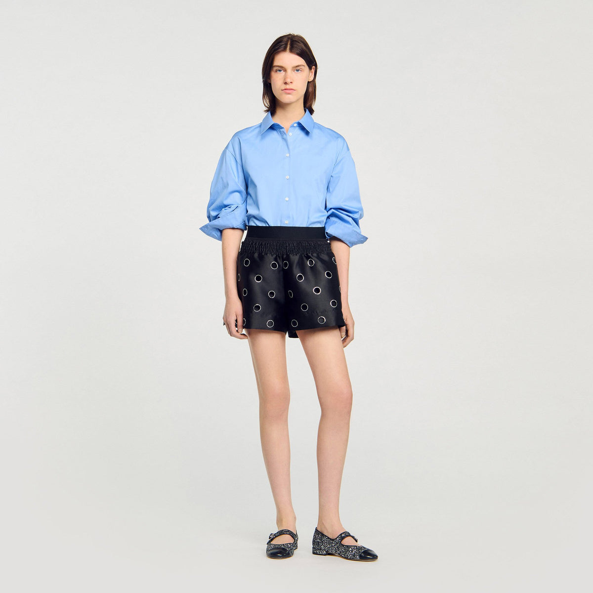 Sandro Rhinestone shorts