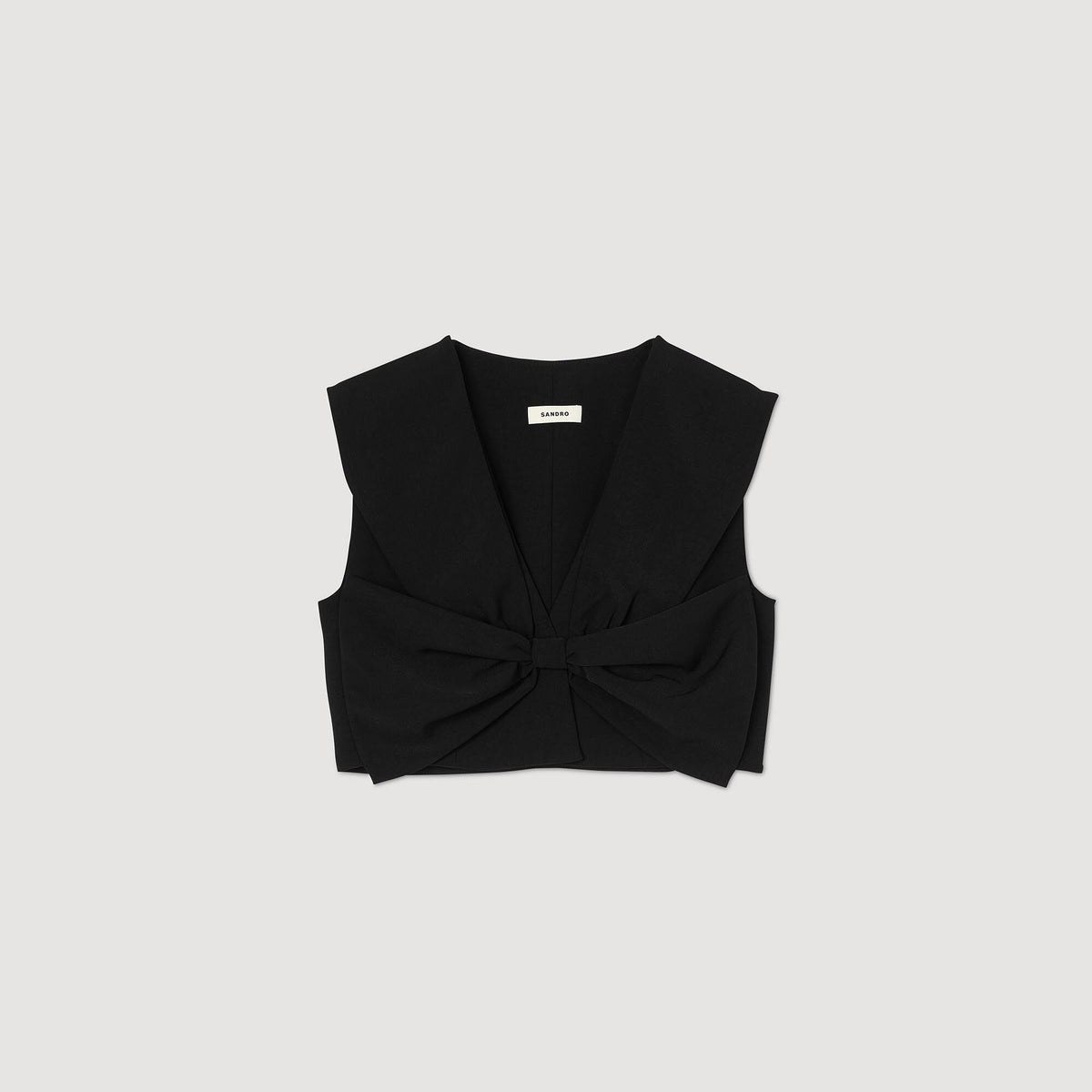 Sandro Satin-effect crop top