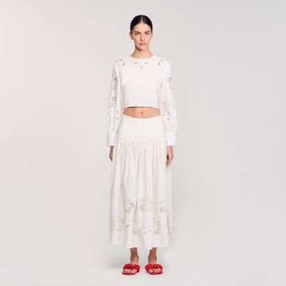 Sandro Poplin crop top