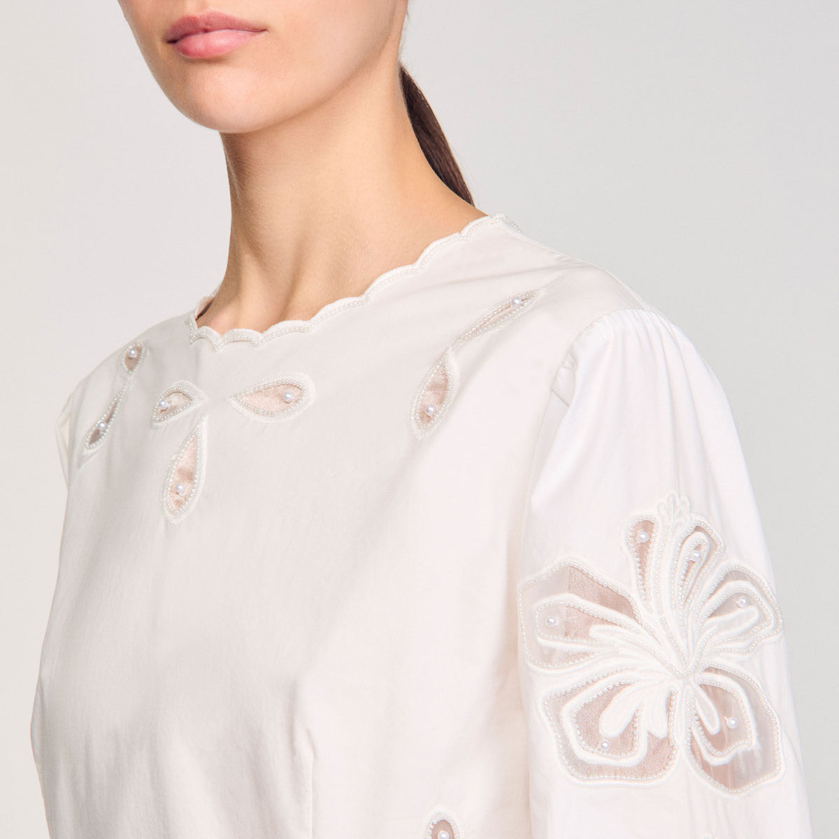 Sandro Poplin crop top