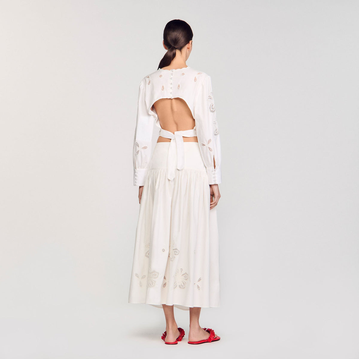 Sandro Poplin crop top