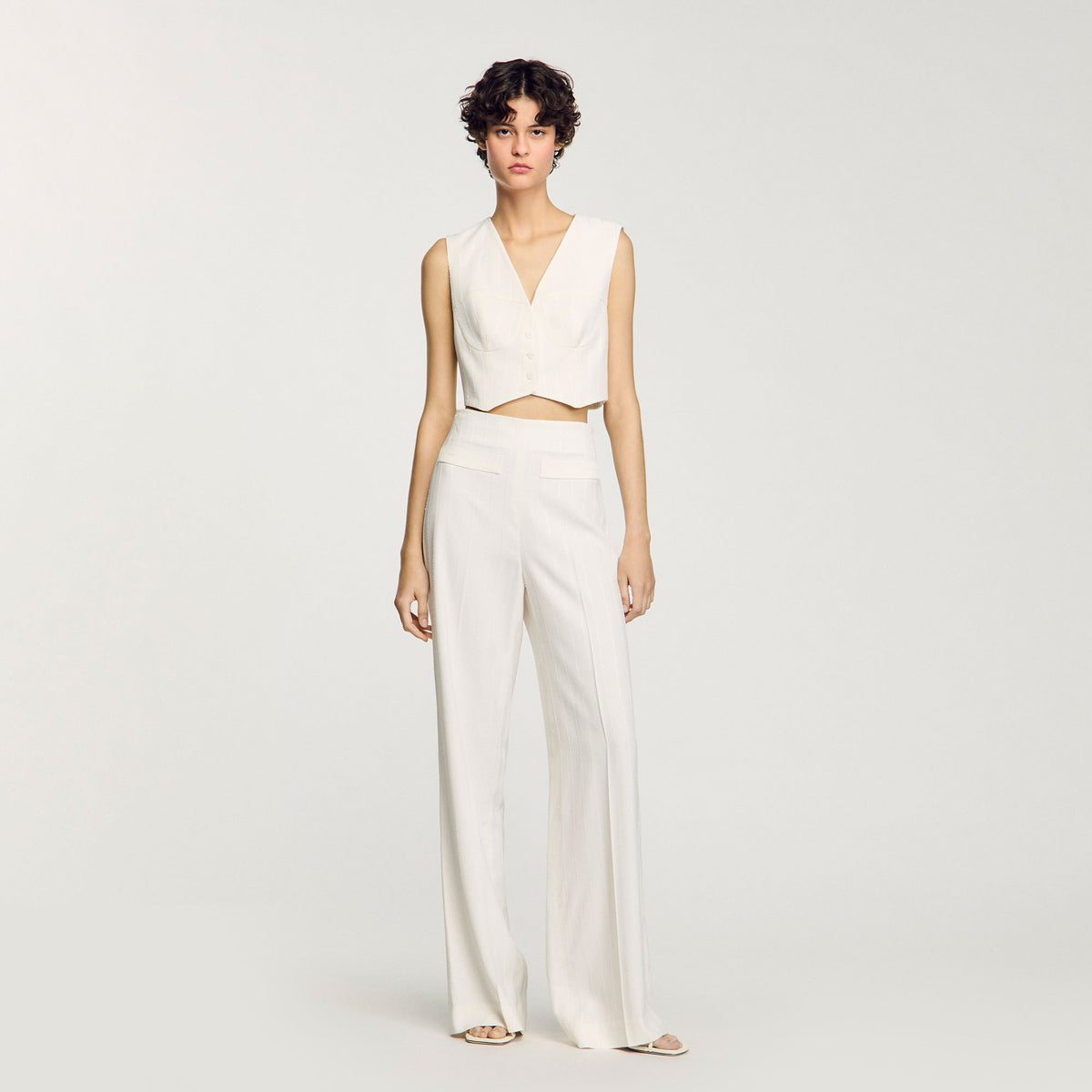 Sandro Sequin cropped jacket