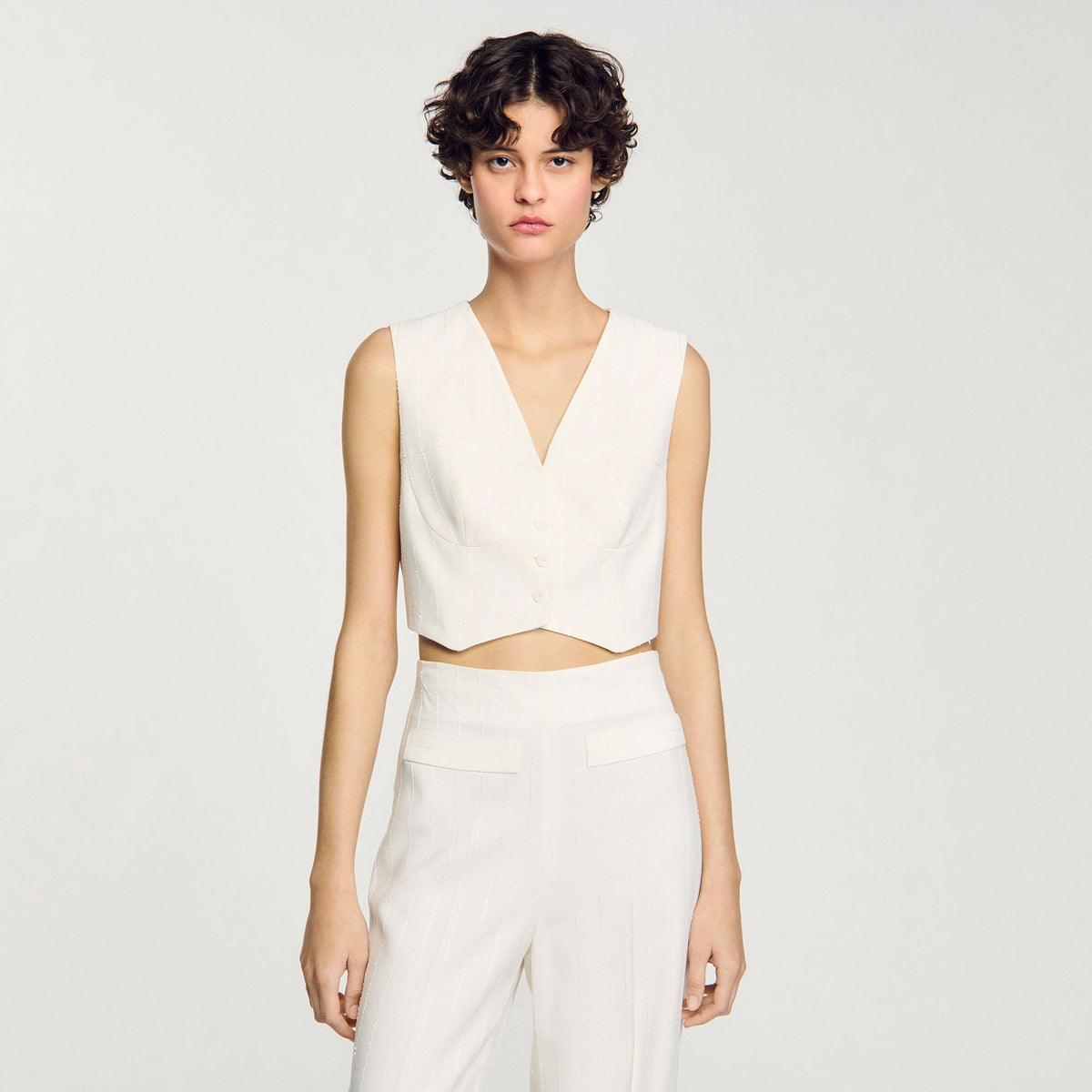 Sandro Sequin cropped jacket