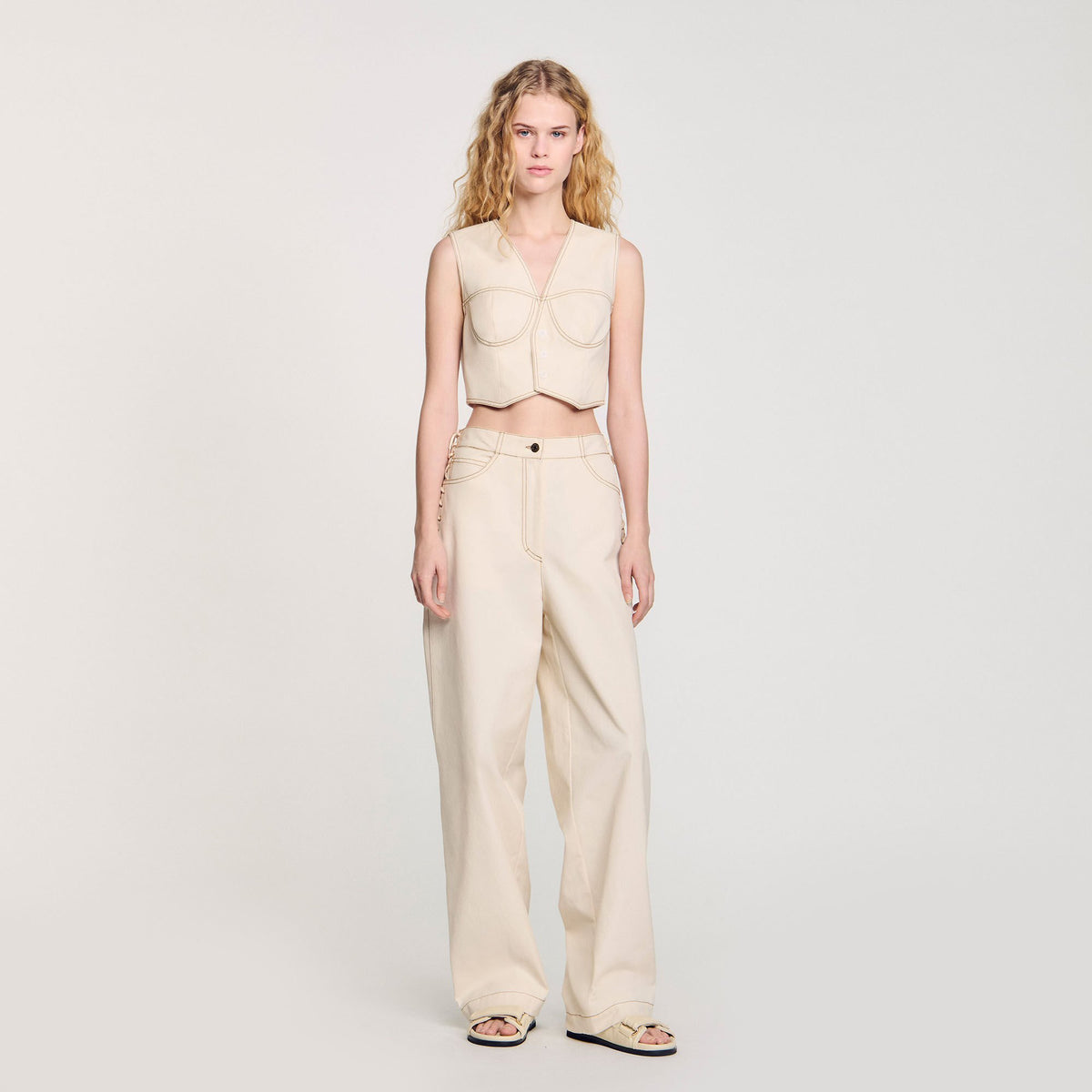 Sandro Denim cropped jacket