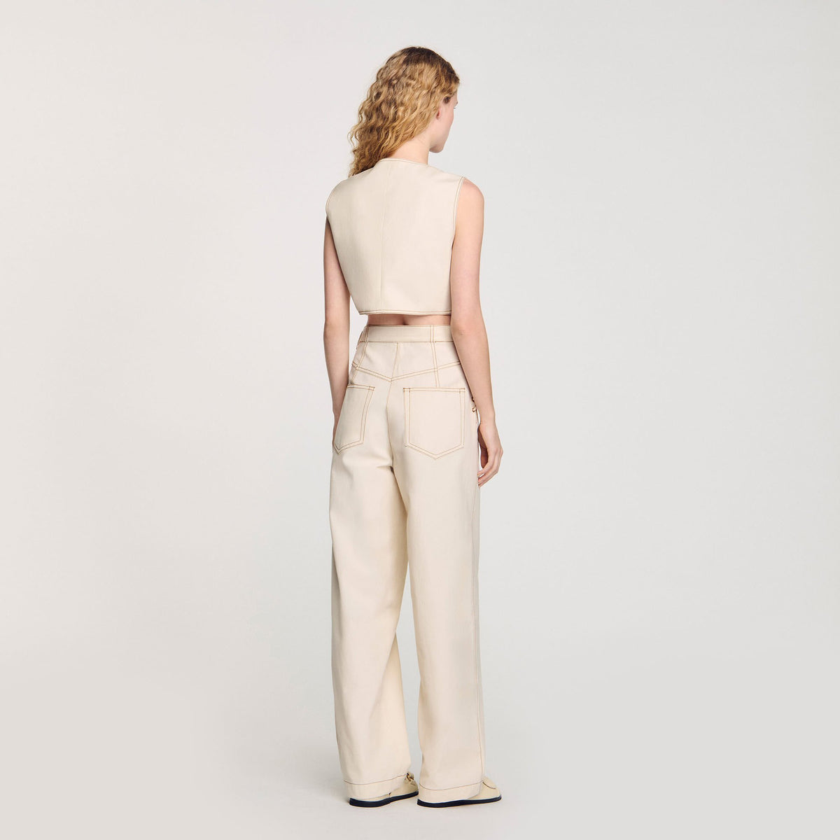 Sandro Denim cropped jacket