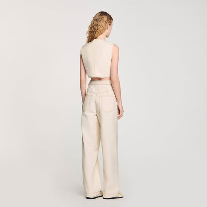 Sandro Denim cropped jacket