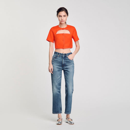 Sandro Crop top with cutout design