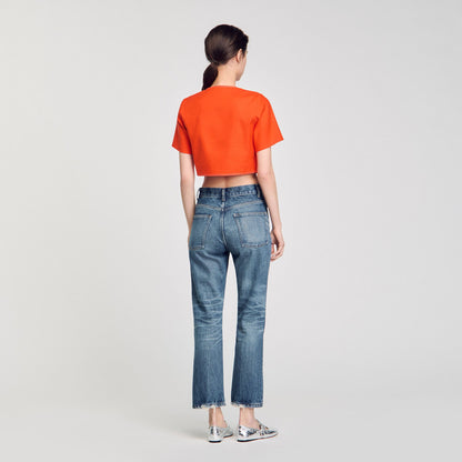 Sandro Crop top with cutout design