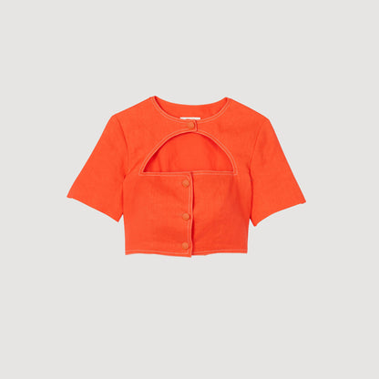 Sandro Crop top with cutout design