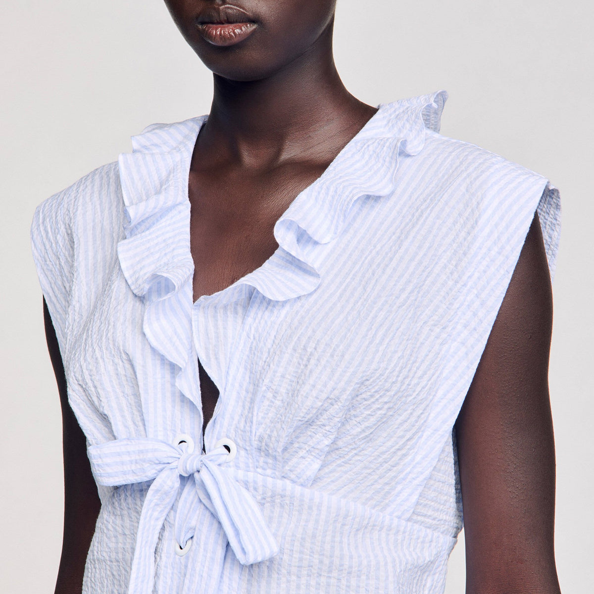 Sandro Striped crop top