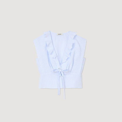 Sandro Striped crop top