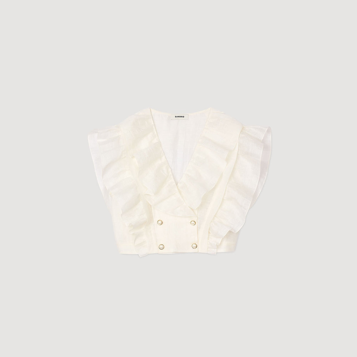 Sandro Ruffled crop top