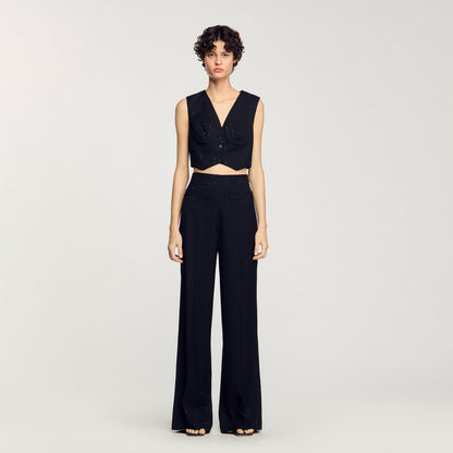 Sandro Sequin cropped jacket