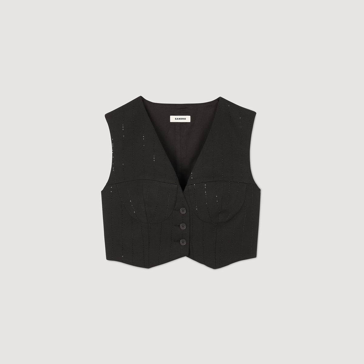 Sandro Sequin cropped jacket