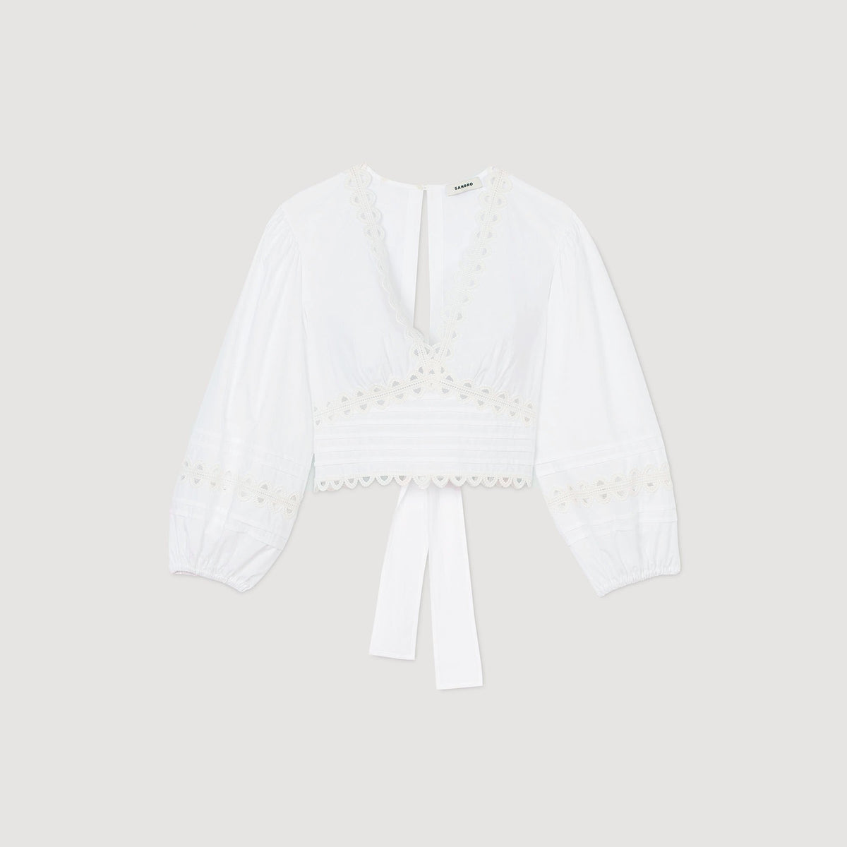 Sandro Poplin crop top