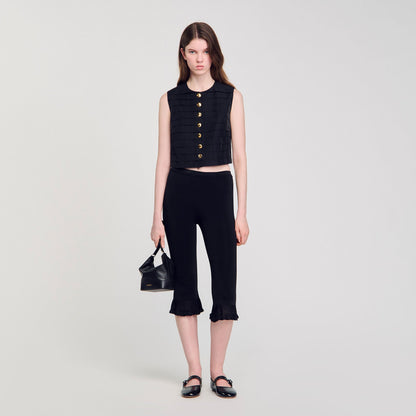 Sandro Pleated crop top