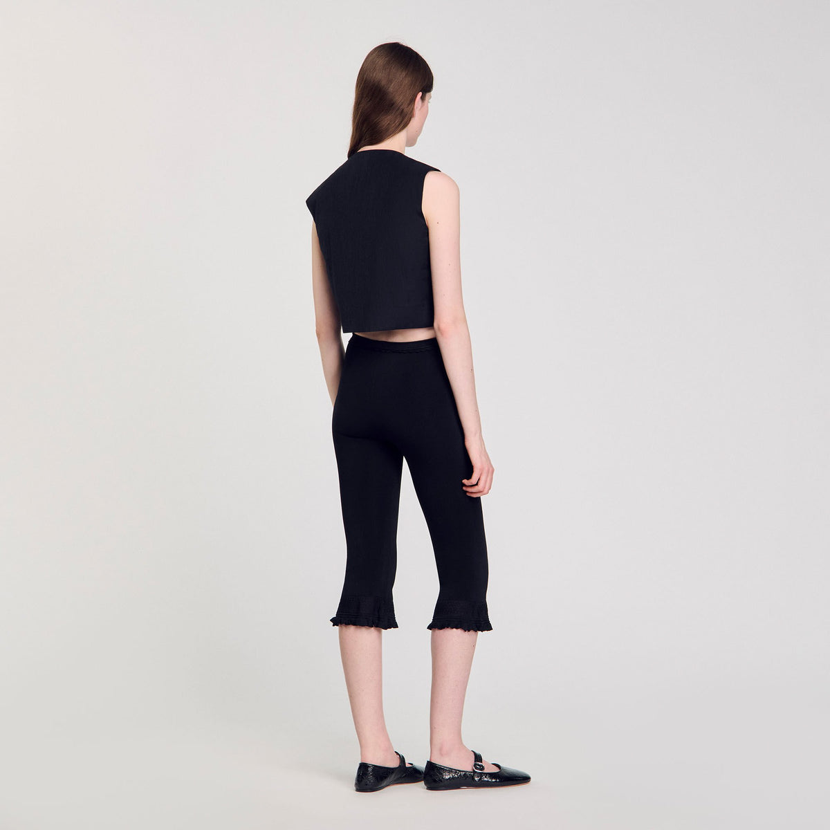 Sandro Pleated crop top