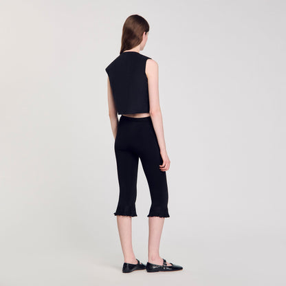 Sandro Pleated crop top