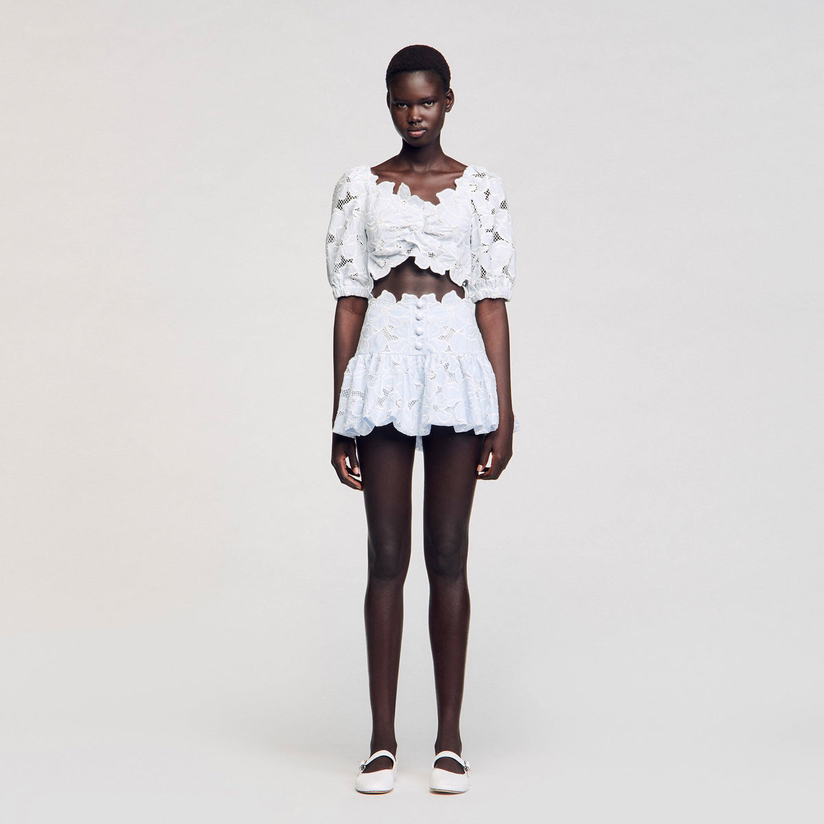 Sandro Guipure lace top